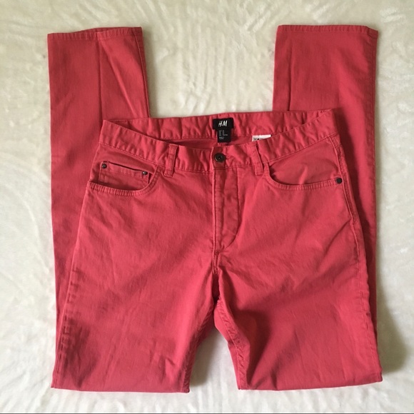 H&M Other - H&M slim pink coral skinny jeans bright 29 x 30